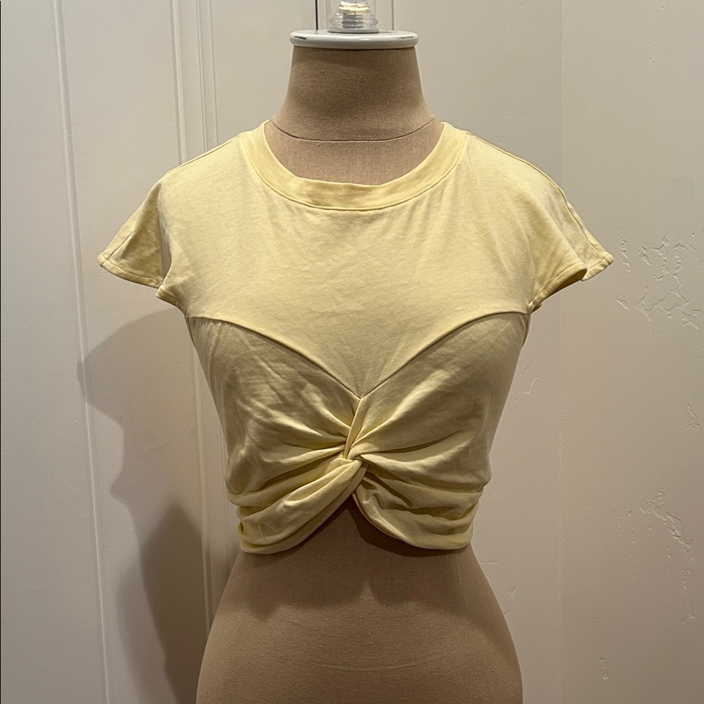 Isabel Marant Women’s Yellow Twist-Front Top